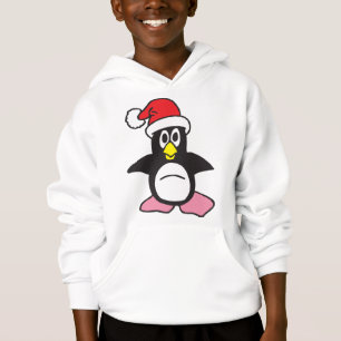 Pingüino bebé listo para Navidades