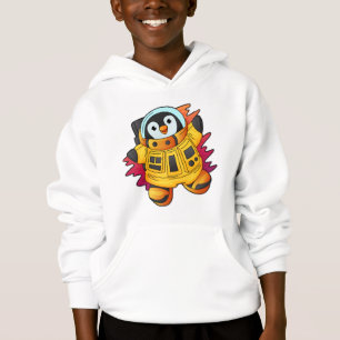 Pingüino como astronauta en traje