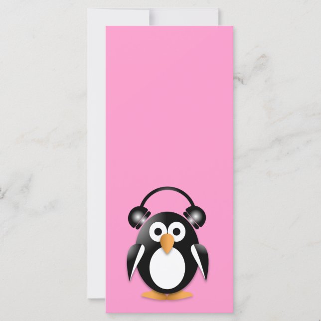 Pingüino con auriculares (Anverso)