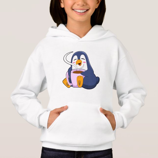 Pingüino con Copa de Café (Anverso)