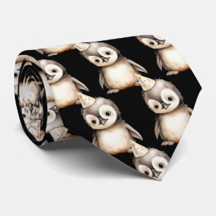 Pingüino con Corbata de Cuello de Sombrero de Cump