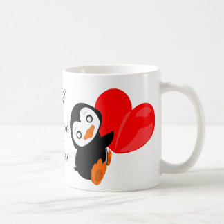 Pingüino con el corazón - taza