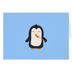 Pingüino con el sushi
