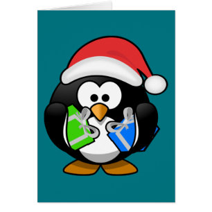 Pingüino con regalos