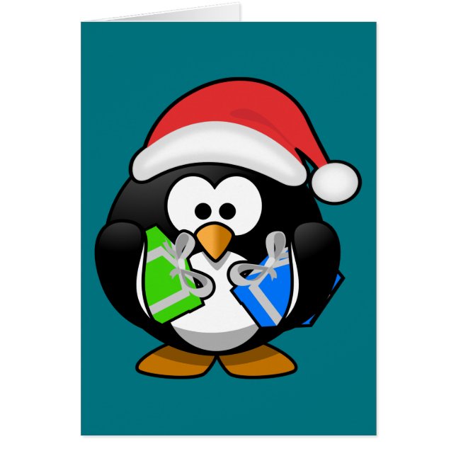 Pingüino con regalos (Frente)