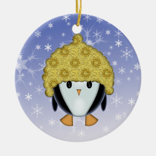 Pingüino cutáneo en ornamento Gorra (Frente)