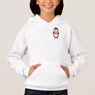 Pingüino de dibujos animados sosteniendo el número