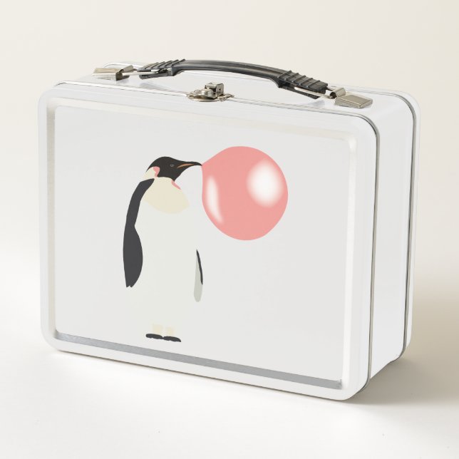 Pingüino de espuma de burbuja suave inflando burbu (Anverso)