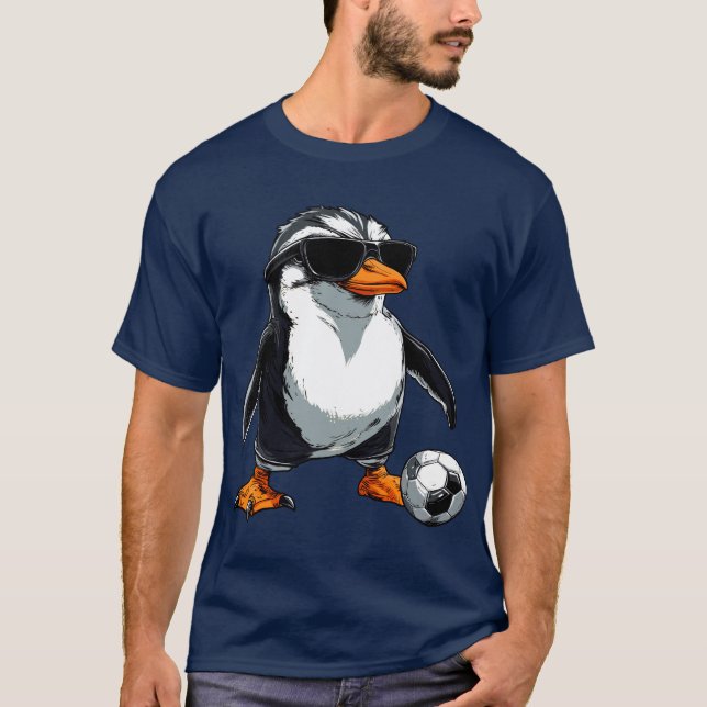 Pingüino de fútbol - Camiseta de fútbol (Anverso)