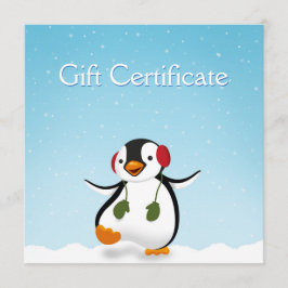 Pingüino de invierno divertido