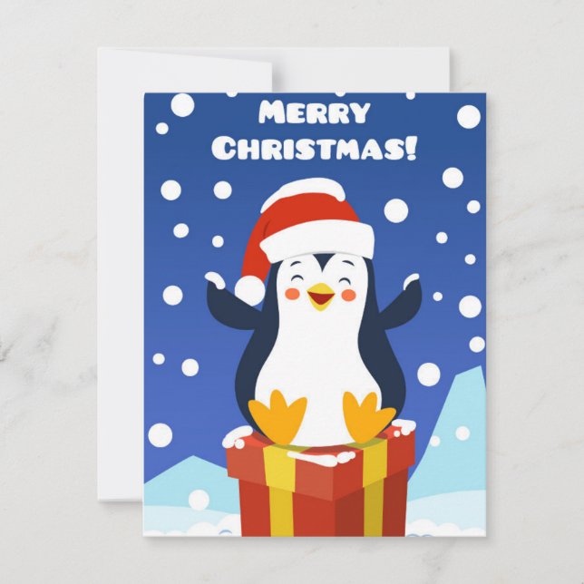 Pingüino de navidad dulce (Anverso)