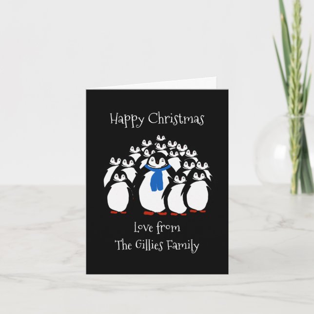 Pingüino de Navidad Personalizado (Anverso)
