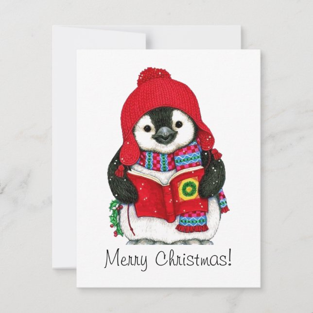 Pingüino de Navidad Vintage (Anverso)