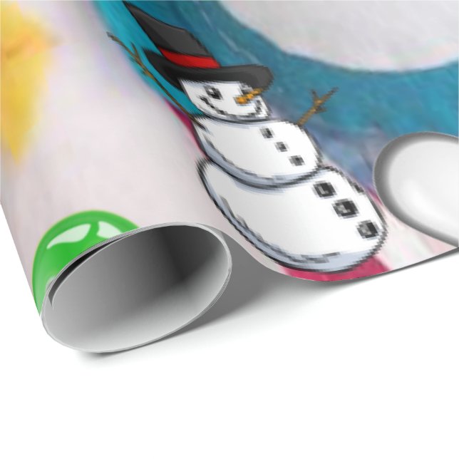 Pingüino de papel envuelto para navidades (Esquina del rollo)