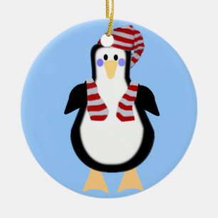 Pingüino del día de fiesta - ornamento
