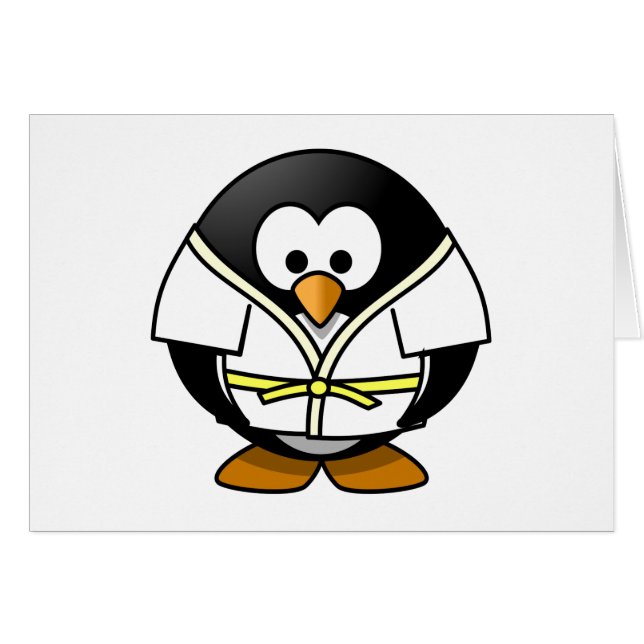 Pingüino del judo del dibujo animado (Anverso (Horizontal))