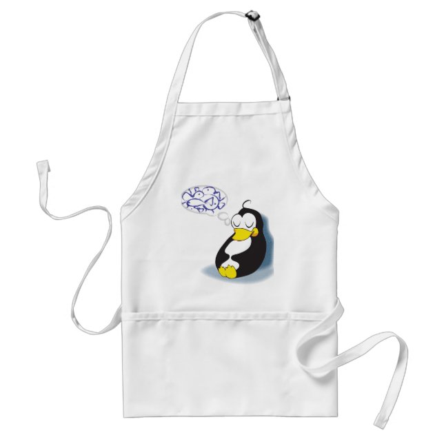 pingüino el dormir que soña sobre delantal de los (Frente)