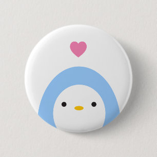 Pingüino en botón del amor