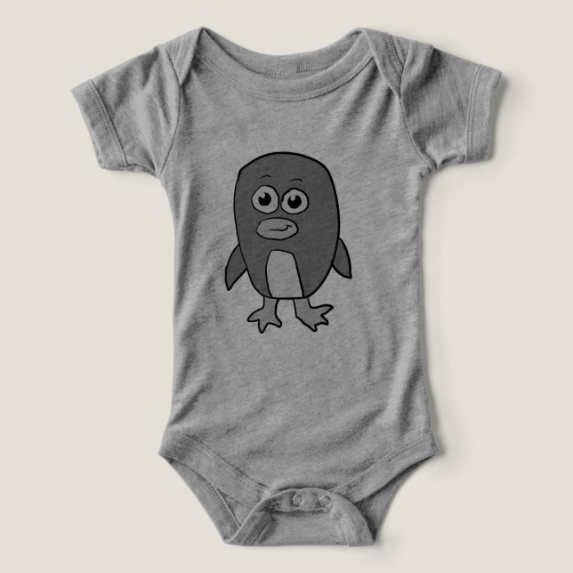 Pingüino en escala de grises (Diseño delantero )