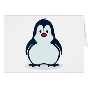 Pingüino estilizado lindo del dibujo animado que