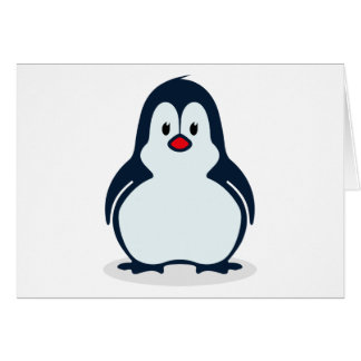 Pingüino estilizado lindo del dibujo animado que