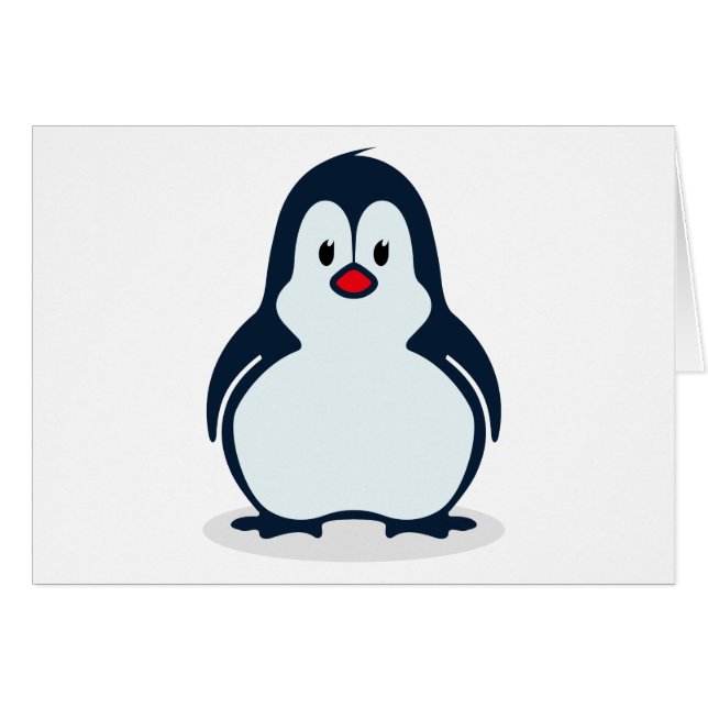 Pingüino estilizado lindo del dibujo animado que (Anverso (Horizontal))