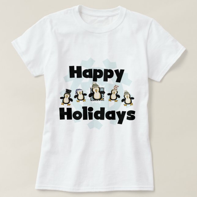 Pingüino Felices Fiestas, camisetas y regalos (Diseño del anverso)