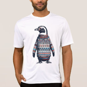 Pingüino Festivo en un Suéter Colorido