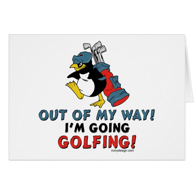 Pingüino Golfing (Anverso (Horizontal))
