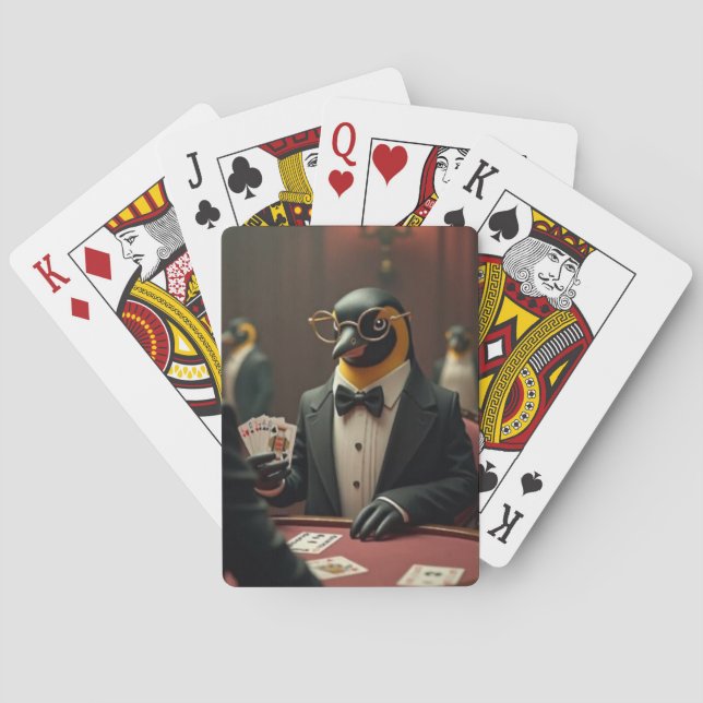 Pingüino jugando cartas de póquer (Reverso)