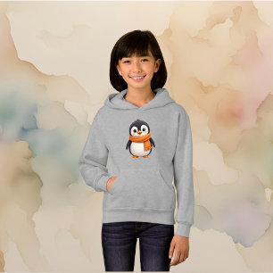 Pingüino Lindo con Bufanda Naranja