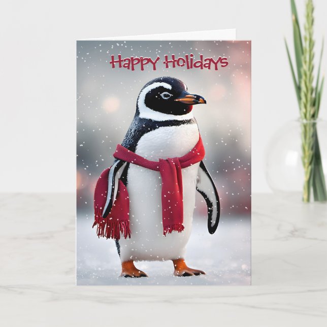 Pingüino navidad Con Espada Roja (Anverso)