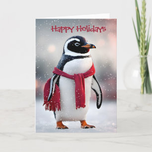 Pingüino navidad Con Espada Roja