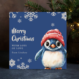 Pingüino Navidad con Gorra