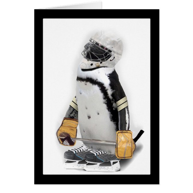 Pingüino Pequeño Con Engranaje De Hockey (Frente)