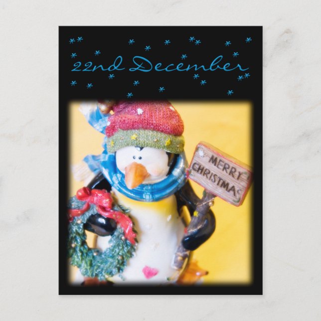Pingüino ・ Tarjeta postal de calendario anticipada (Anverso)