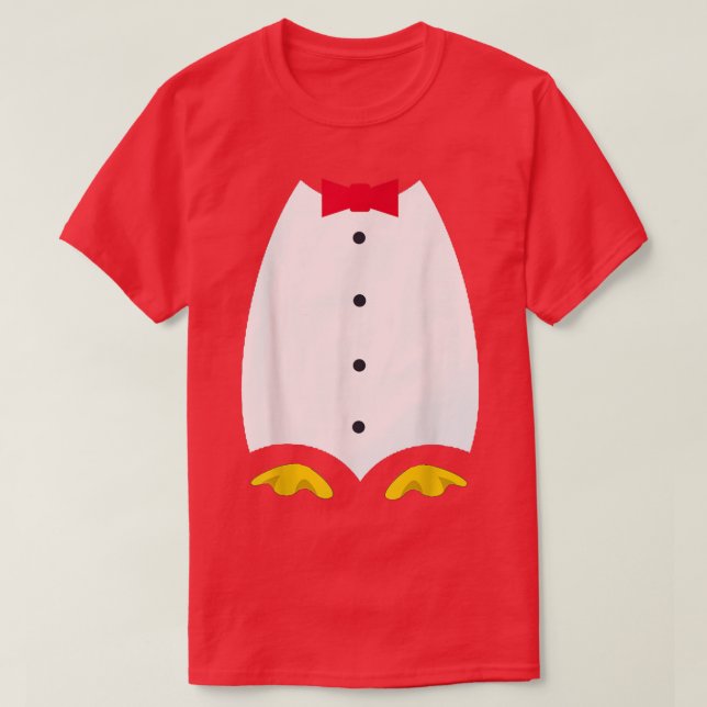 Pingüino Tuxedo Disfraz Camiseta - Graciosa Hallow (Diseño del anverso)