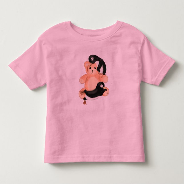 Pingüino y diseño de camisetas de oso para niños p (Anverso)