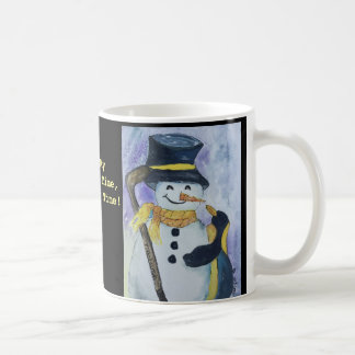 Pingüino y muñeco de nieve con la taza del palillo
