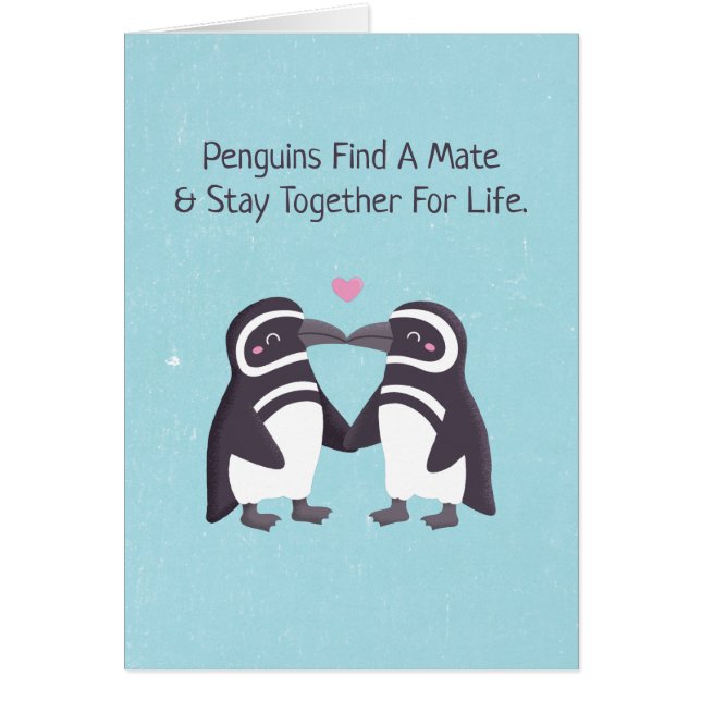 Pingüinos besándose, divertido eres mi marido ping (Frente)