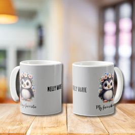 Pingüinos Bilingual Mi Taza Favorita Gris Español