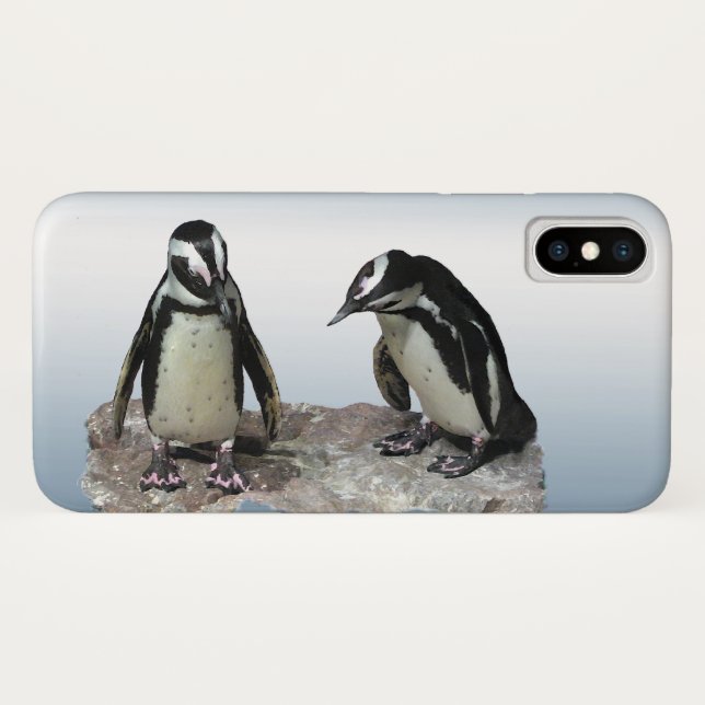 Pingüinos blancos y negros iPhone 11 Funda (Reverso (horizontal))