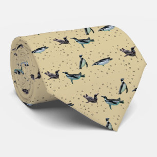 Pingüinos Bubbly Corbata (Oro)
