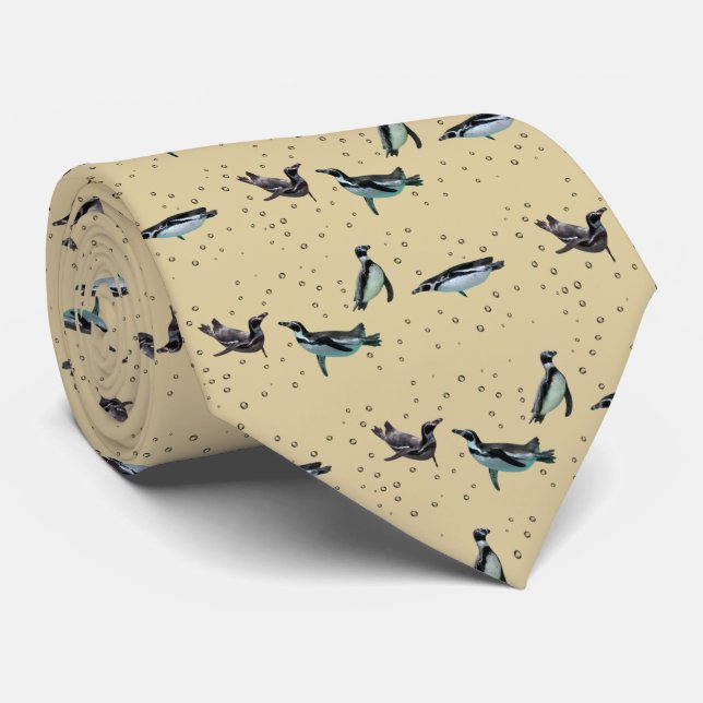 Pingüinos Bubbly Corbata (Oro) (Enrollado)