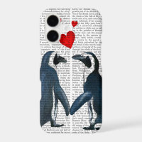 Pingüinos Con Corazones De Amor