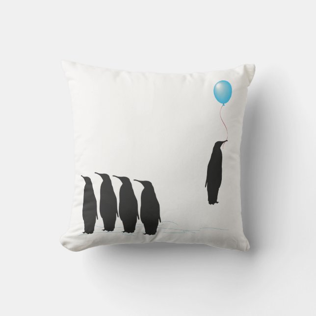 Pingüinos con la almohada del amortiguador del (Anverso)