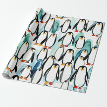 Pingüinos cutáneos regalo ideas Papel envuelto