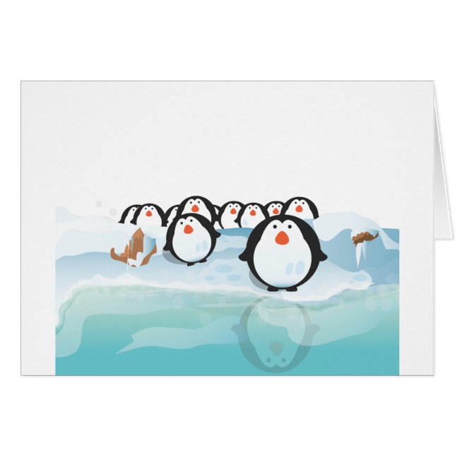 Pingüinos Cute (Anverso (Horizontal))