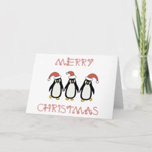 Pingüinos de las Felices Navidad