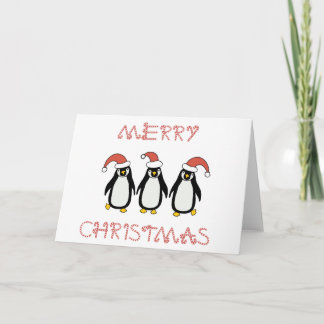 Pingüinos de las Felices Navidad